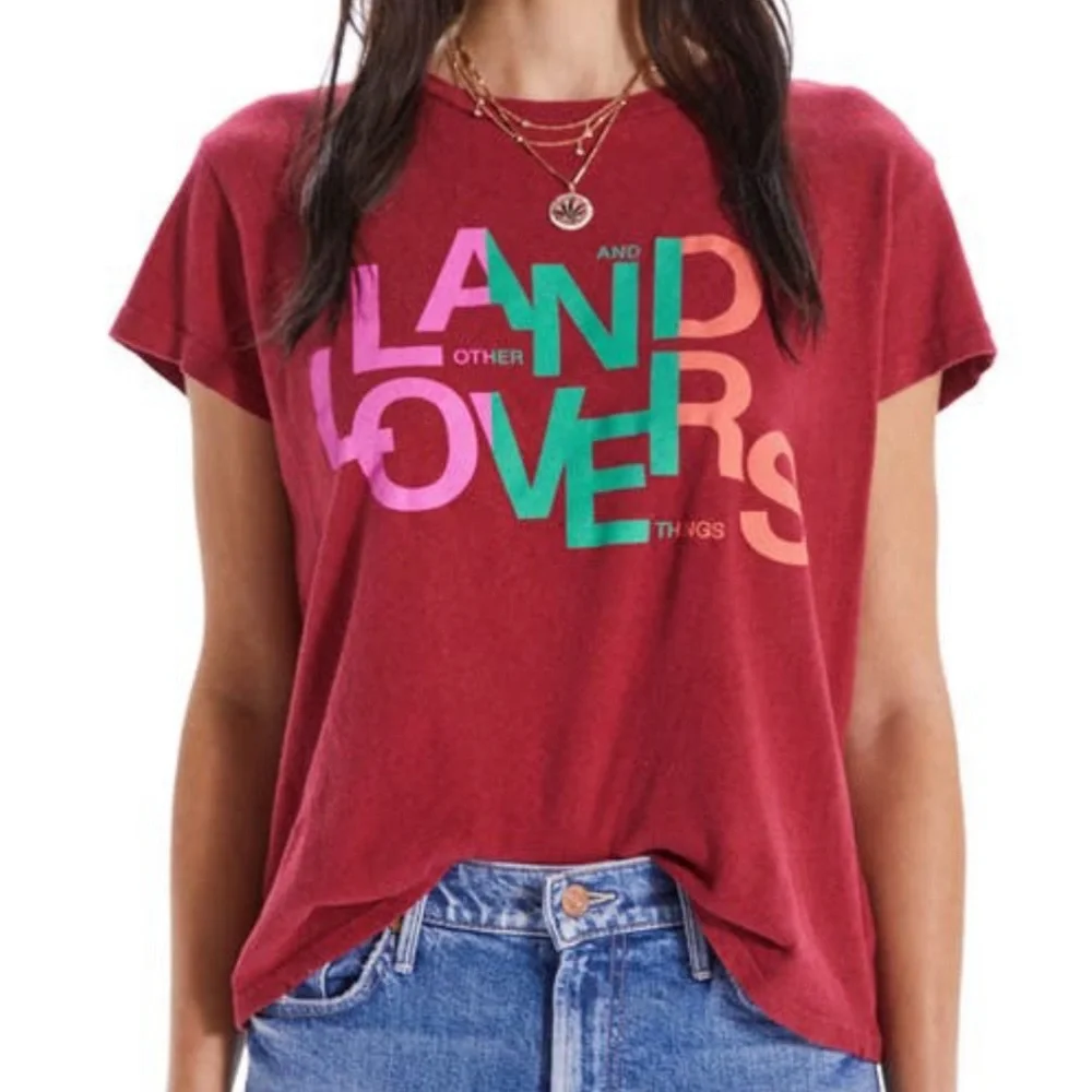 MOTHER - Red linen graphic tee - Picture 2 of 5